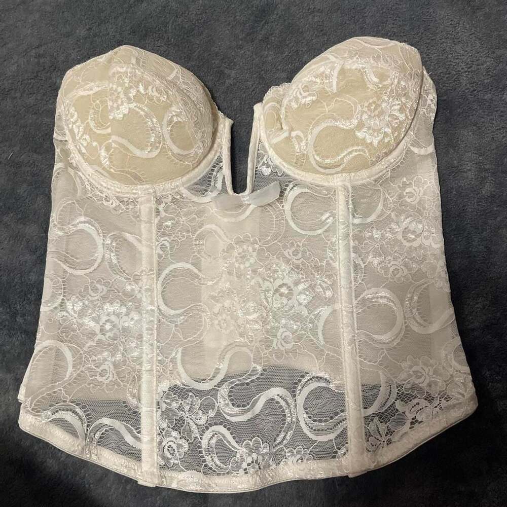 Cabernet White Lace Corset Top 36B
